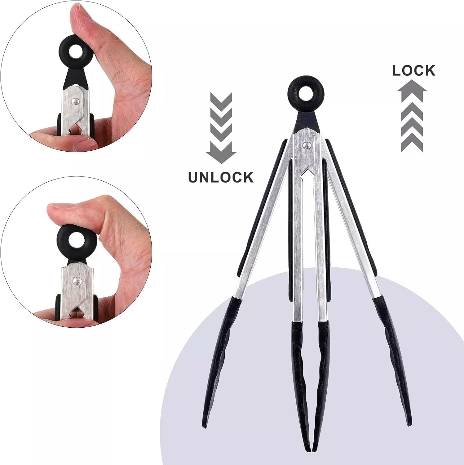 Heavy-Duty 9-Inch Silicone Cooking Tongs | Heat-Resistant Non-Slip Kitchen Tool for Grilling, Serving & Everyday Cooking