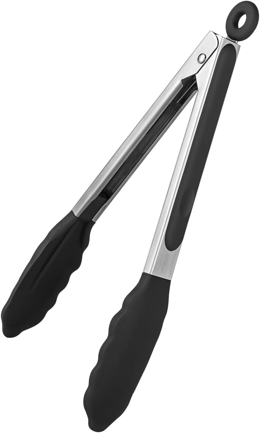 Heavy-Duty 9-Inch Silicone Cooking Tongs | Heat-Resistant Non-Slip Kitchen Tool for Grilling, Serving & Everyday Cooking