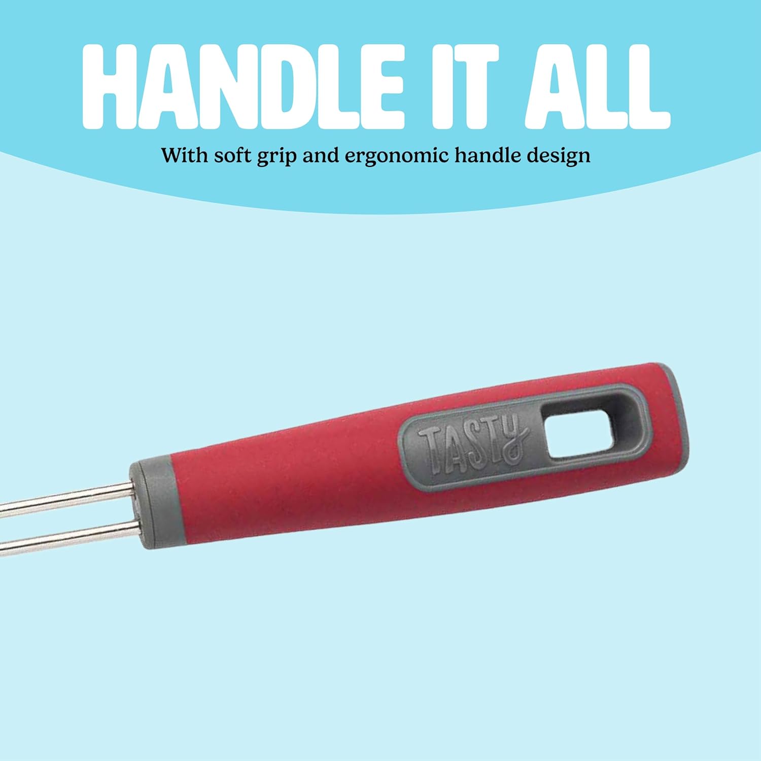 Stainless Steel Wire Skimmer Spoon | Round Strainer Ladle with Comfort Grip Handle for Frying, Scooping & Serving